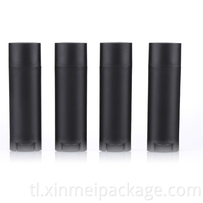 Matte Black Empty Oval Lip Balm Tube matte black empty oval lip balm tube
